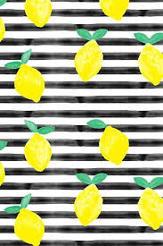 Black And White Watercolor Stripes Colorful Fabrics Digitally Printed By Spoonflower So Fresh Lemons On Black Watercolor Stripes Lemon Background Ipad Wallpaper Watercolor Fruit Wallpaper