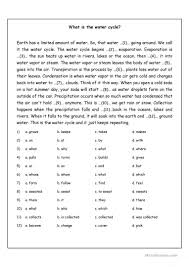 What Is Water Cycle Worksheet Free Esl Printable Worksheets Made By Teachers Water Cycle Worksheet Water Cycle What Is Water Cycle