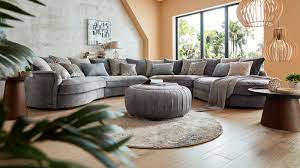 Modern large leather corner sofa with adjustable headrests. Corner Sofas Leather And Fabric Sofology