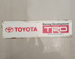 VINTAGE TOYOTA TRD Toyota Racing Development SERVICE WORKSHOP SIGN 70x18 Cm  | eBay