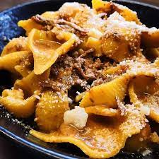 Giant Artisan Conchiglioni With Beef Shin Ragu Parmesan The Name Of This Beautiful Beach Evoking Pasta Sha Gourmet Pasta Fresh Pasta Recipes Handmade Pasta