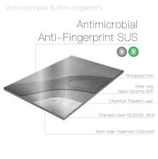 It is also easy to remove a layer of metallization from the stainless steel surface for a long time. Antimicrobial Anti Fingerprint Steel Coating Metal Surface Treatment Manufacturer Lienchy Laminated Metal