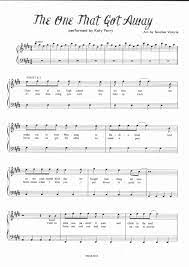 One That Got Away Katy Perry Piano Sheet Music Score Sheet Music Piano Sheet Piano Sheet Music