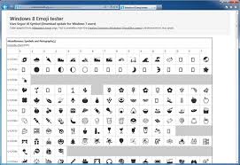Windows 8 Emoji Tester