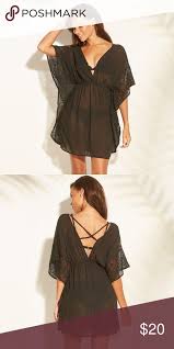 Black Bathing Suit Cover Up Crochet Chiffon Cover Up Xhilaration Black Swim Chiffon Cover Up Black Swimsuit Swimwear Fashion