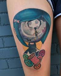Tiny little dots to make a soft and light shape. Coraline Tattoo Coraline Tattoo Cartoon Tattoos Halloween Tattoos