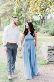 Georgetown Engagement Session Ft The Showstopper Blue Maxi Dress Jenn Kavanagh Engagement Outfits Summer Engagement Dresses Engagement Photo Outfits