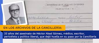 Encuentra las últimas noticias sobre hector abad gomez en canalrcn.com. En Los Archivos De La Cancilleria 33 Anos Del Asesinato De Hector Abad Gomez Medico Escritor Periodista Y Politico Liberal Que Dejo Huella En Su Paso Por La Cancilleria Cancilleria