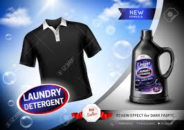 Laundry detergent is manufactured in powder and liquid form. Laundry Detergent For Dark Fabric Advertising Poster With Black Royalty Free Cliparts Vectors And Stock Illustration Image 100644092