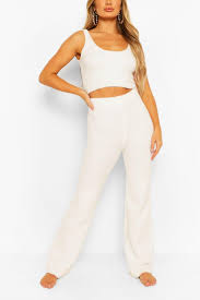 Stay one step ahead of the game with missguided's super stylish high waisted pants and shop the exclusive range today. Premium Fluffy Knit Crop And Pants Lounge Set Boohoo In 2021 Knit Crop Maternity Lounge Wear Sweater Set
