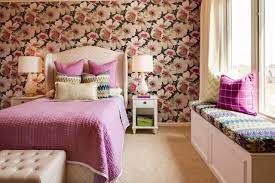 Looking to add a wallpaper accent wall to your home? Pre Teen Bedroom With Floral Wallpaper And Padded Headboard Designs For Teenagers Bedrooms 1280x853 Wallpaper Teahub Io