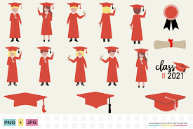 Celebrate new year png clipart format: Red Graduates Clipart In Png And Jpg Format Class Of 2021 1244460 Illustrations Design Bundles