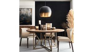 Hayes 60 Round Acacia Dining Table Reviews Crate And Barrel Dining Chair Design Dining Room Design Gray Dining Chairs