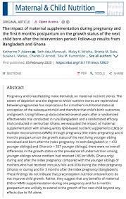 As is follow in malay? The Impact Of Maternal Supplementation During Pregnancy And The First 6 Months Postpartum On The Growth Status Of The Next Child Born After The Intervention Period Follow Up Results From Bangladesh And Ghana