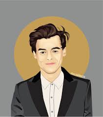 Tried hand embroidery for the first time. Vector Portrait Harrystyles Vector Portrait Portrait Harry Styles
