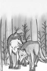 Pareja De Lobo En 2020 Pareja De Lobos Dibujos Animales