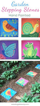 Hand Painted Garden Stepping Stones Using Decoart Acrylic Patio Paint Painted Stepping Stones Stepping Stones Stepping Stones Diy