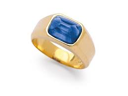 A Gentleman S Sapphire And Gold Ring Cartier Bezel Set With A Sugarloaf Cabochon Sapphire Weighing Appro Mens Gemstone Rings Rings For Men Mens Gold Jewelry