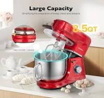 VIVOHOME 8.5 Qt. 10-Speed 6 in 1-Multifunctional Stand Mixer in Red  wal-VH1248US