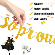 Here are some creative virtual graduation party ideas to honor . Buy Kuchey Graduation Decorations 2021 2pcs Gold Glittery We Are So Proud Of You Congratulations Banner For 2021 Graduation Party Grad Party Decorations Graduation Banner Decor Party Supplies Online In Turkey B08twnyblc