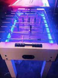 Glow In The Dark Foosball Table Neon Light Foosball Table Rentals Chicago Party Rentals Carnival Game Rentals Arcade Bar Carnival Games