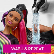 Amazon Com Barbie Rainbow Sparkle Hair Doll Toys Games