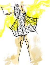 Viktor Rolf Flowers Fashion Illustration Croqui Illustration Art Drawings