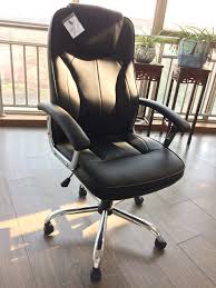 Anji High Back Big And Tall Pu Leather Executive Office Desk Chairs With Padded Arms And Lumbar Support Blac Executive Office Desk Desk Chair Office Desk Chair