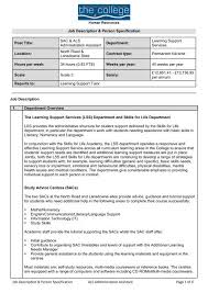 There are 36 incumbents in this classification per the state controller's office filled/vacant position report dated 10/2018. Job Description Person Specification Als Administration Eteach