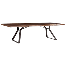 Home Trends Design London Loft Dining Table In Walnut And Antique Zinc Nebraska Furniture Mart Dining Table Home Trends Table