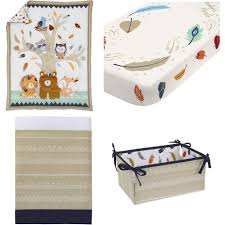 The fabric is really soft and it very well made. Nojo Aztec Forest 4 Piece Nursery Crib Bedding Set Ny Baby Store