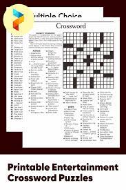 Check out the best in entertaining with articles like 10 serving dishes that will instantly elevate your holiday spread, 15 thanksgiving linen ideas to dress up your table, & more! 10 Best Free Printable Entertainment Crossword Puzzles Printablee Com