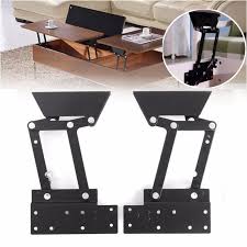 2pcs Levante A Parte Superior Mesa De Cafe Mecanismo De Moveis De Encaixe De Mola Dobradica Hardware Coffee Table Hardware Diy Coffee Table Diy Table