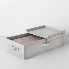 24 75 X12 75 X6 5 Underbed Fabric Bin Light Gray Made By Design Fabric Bins Made By Design Under Bed Storage