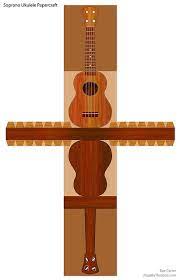 Papercraft Soprano Ukulele Artesania Con Papel Artesanias De Papel En 3d Guitarras De Carton