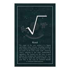 Root Poster Zazzle Com Math Signs Math Math Poster