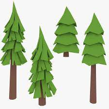 Lowpoly Pine Trees2 Pine Tree Drawing Family Tree Artwork Tree Drawing