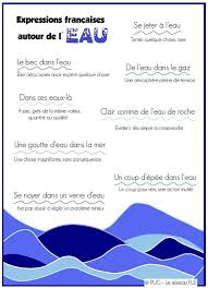 Expressions Francaises Autour De L Eau Francais Langue Etrangere Francese Espressioni Orale