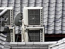 Most mobile air conditioners have reservoirs that. Air Conditioner Outdoor Unit On The Roof Stock Photo Picture And Royalty Free Image Image 44570555