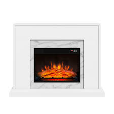 Modernize your media room with this white marble fireplace. Amberglo White Marble Effect Electric Fireplace Suite With Surround Furniture123