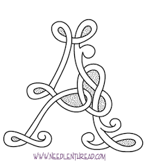 I've laid out the letters stroke by stroke, with the newest stroke shown in red each time. Monogram For Hand Embroidery Celtic A Needlenthread Com