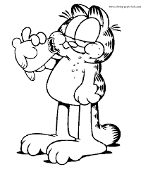 Garfield Color Page Cartoon Characters Coloring Pages Color Plate Coloring Sheet Printable Coloring Picture Raskraski Multiki Disneya Cherno Beloe