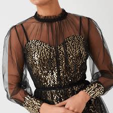 Check spelling or type a new query. Forever Unique Sequin Mesh Long Sleeve Midi Dress Black Gold