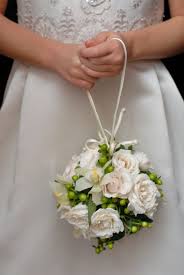 Pin By Wildflowers Llc On Wildflowers Llc Flower Girls Pomander Balls Flower Girl Bouquet Simple Wedding Bouquets