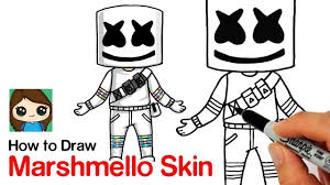 After you draw your llama with us, add a storage chest and even a costume. How To Draw Marshmello Fortnite Skin Youtube Drawing Lessons For Kids Drawings Cute Drawings