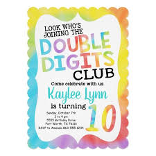 Birthday Party Ideas For 2 Year Old Boy In October Tie Dye Double Digits 10th Birthday Invitation 10th Birthday Party Ideas And Ins 10th Birthday Invitation Birthday Invitations Girl Girls Birthday Party Themes