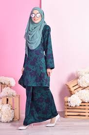 Baju kurung johor riau klasik. Baju Kurung Pahang Siti Green Muslimahclothing Com