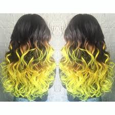 Black And Yellow Hair Style Super Lit Neon Ombre Hair Colors Ideas Yellow Hair Hair Color Long Hair Styles