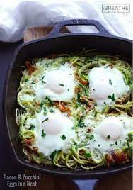 Bacon Zucchini Eggs In A Nest Low Carb Ibih Recipe Recipes Low Carb Breakfast Recipes Low Carb Breakfast