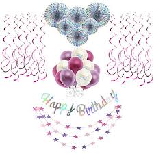 All orders are custom made and most ship worldwide within 24 hours. Birthday Decorations For Women Purple Balloons Birthday Party Supplies For Girls Happy Birthday Banner For Party Decorations Suit For 16th 18th 20th 25th 30th 35th 40th 50th 60th 70th 80th Buy Online